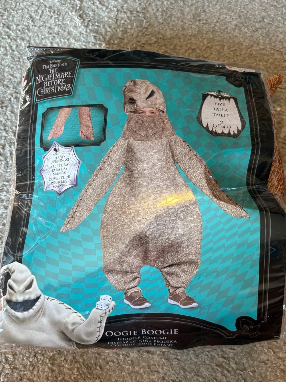Disney Oogie Boogie Toddler Costume 3T 4T Halloween Nightmare Before Christmas